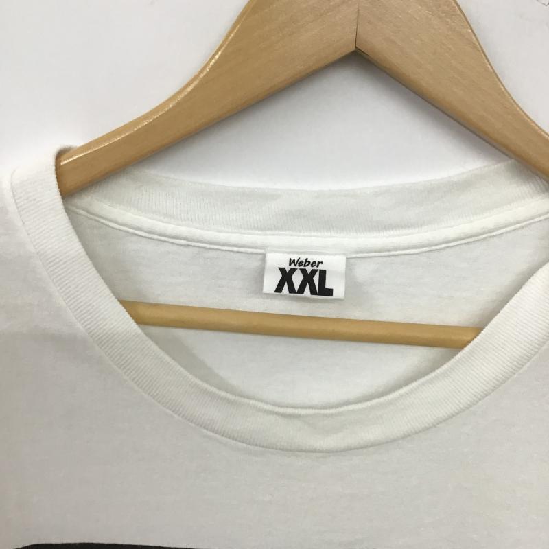 ウェーバー WEBER Tシャツ 半袖 半袖カットソー プリントTシャツ クルーネックカットソー XXL プリント 白 / ホワイト / white メンズ USED 古着 中古 10160954