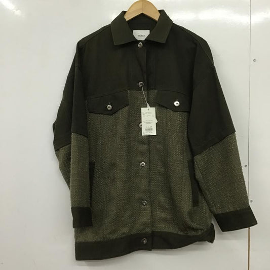 ムルーア MURUA ジャケット、上着 ジャケット、ブレザー 012310100301 ツイードミックスオーバージャケット タグ付 FREE 無地 カーキ / カーキ / khaki レディース USED 古着 中古 10160955