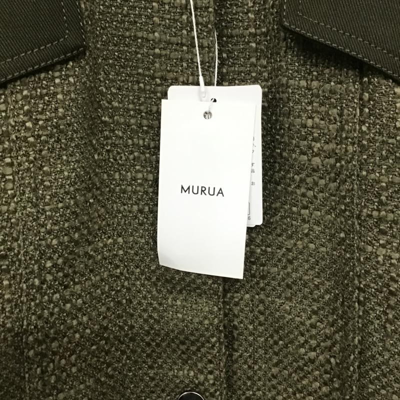 ムルーア MURUA ジャケット、上着 ジャケット、ブレザー 012310100301 ツイードミックスオーバージャケット タグ付 FREE 無地 カーキ / カーキ / khaki レディース USED 古着 中古 10160955