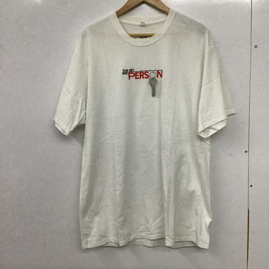 ダブレット doublet Tシャツ 半袖 半袖カットソー プリントTシャツ クルーネックカットソー M ロゴ、文字 白 / ホワイト / white メンズ USED 古着 中古 10160958