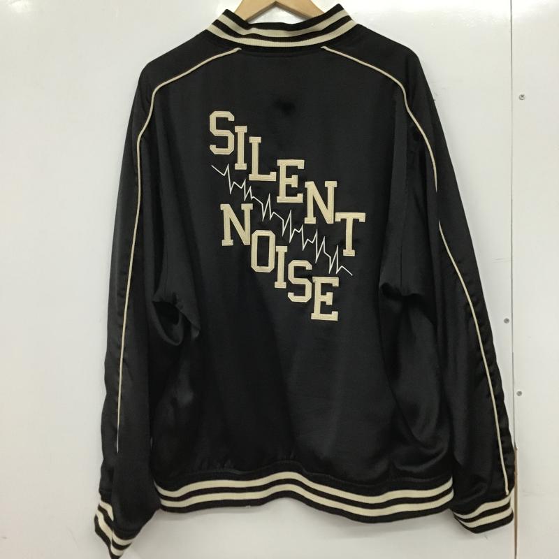 ジーユー GU ジャケット、上着 ジャンパー、ブルゾン 311-360219 サテンブルゾン XXL ロゴ、文字 黒 / ブラック / black メンズ USED 古着 中古 10160960