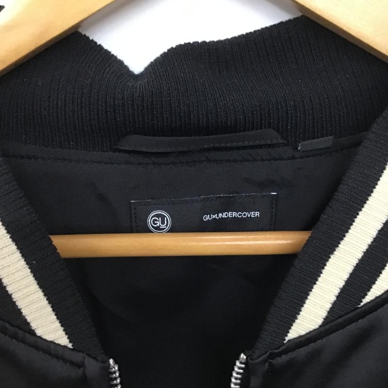 ジーユー GU ジャケット、上着 ジャンパー、ブルゾン 311-360219 サテンブルゾン XXL ロゴ、文字 黒 / ブラック / black メンズ USED 古着 中古 10160960