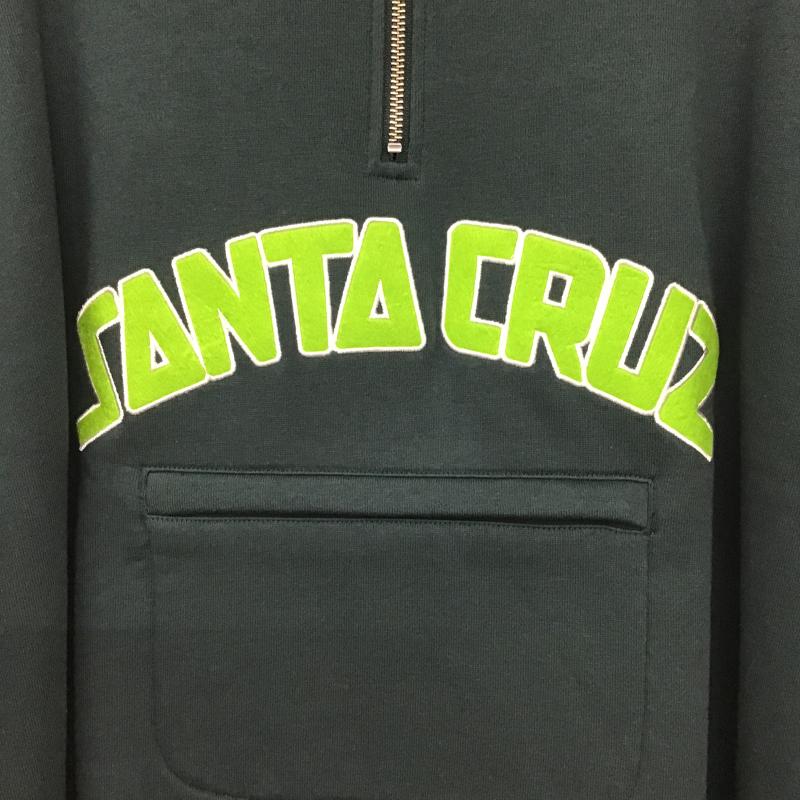 サンタクルーズ SANTA CRUZ トレーナー 長袖 長袖トレーナー スウェット スタンドネック プルオーバー FREE ロゴ、文字 緑 / グリーン / green メンズ USED 古着 中古 10160961