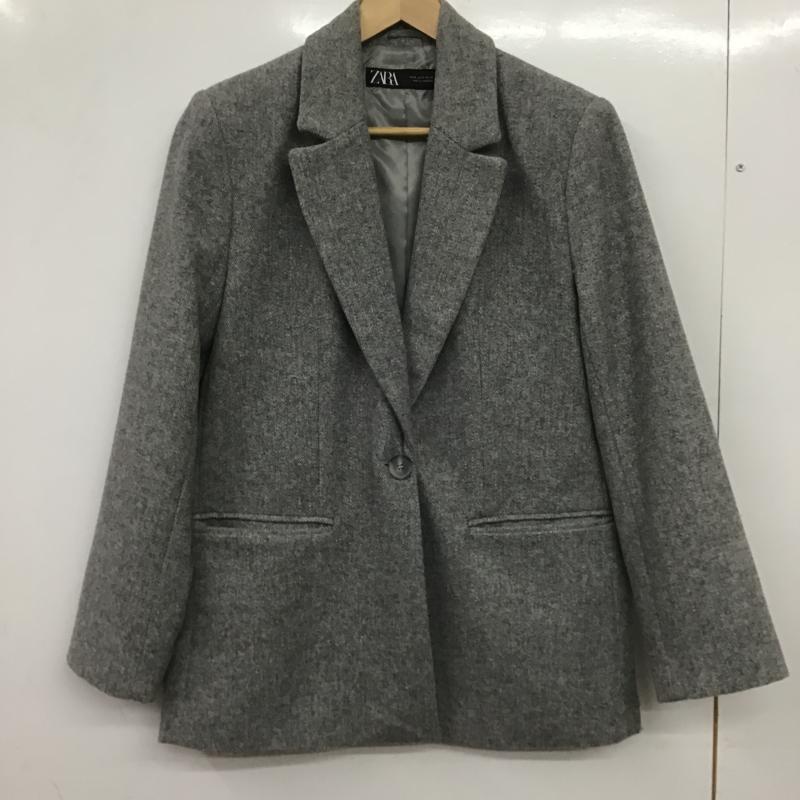 ザラ ZARA ジャケット、上着 ジャケット、ブレザー S 無地 灰 / グレー / gray レディース USED 古着 中古 10160963