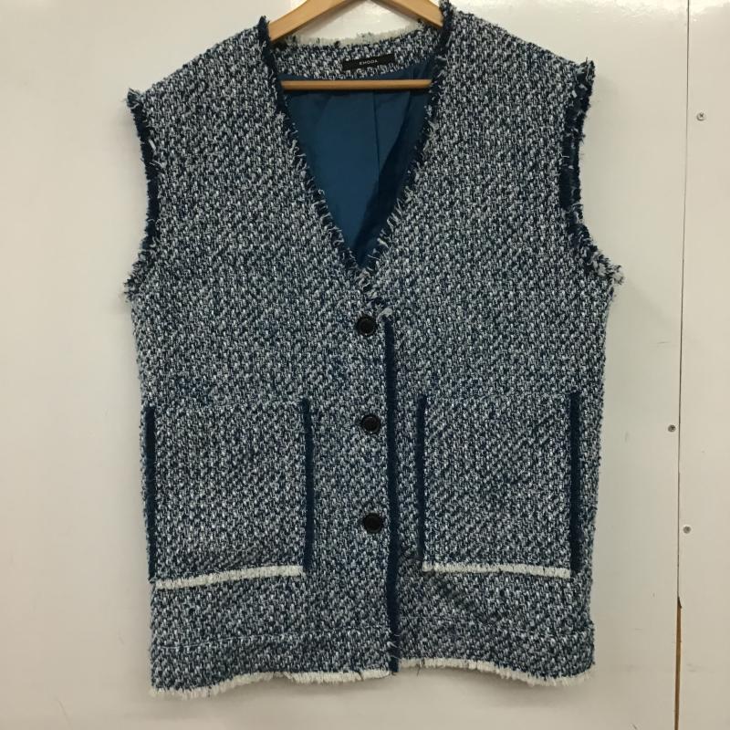 エモダ EMODA ベスト ベスト 042250100201 フリンジヘムツイードベスト FREE  灰 / グレー / gray レディース USED 古着 中古 10160964