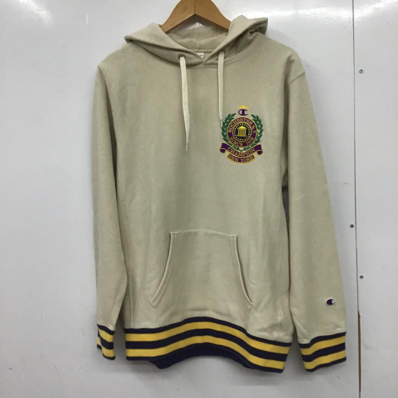 チャンピオン Champion パーカー 長袖 長袖パーカー プルオーバーパーカー スウェット XL ロゴ、文字 ベージュ / ベージュ / beige メンズ USED 古着 中古 10160971