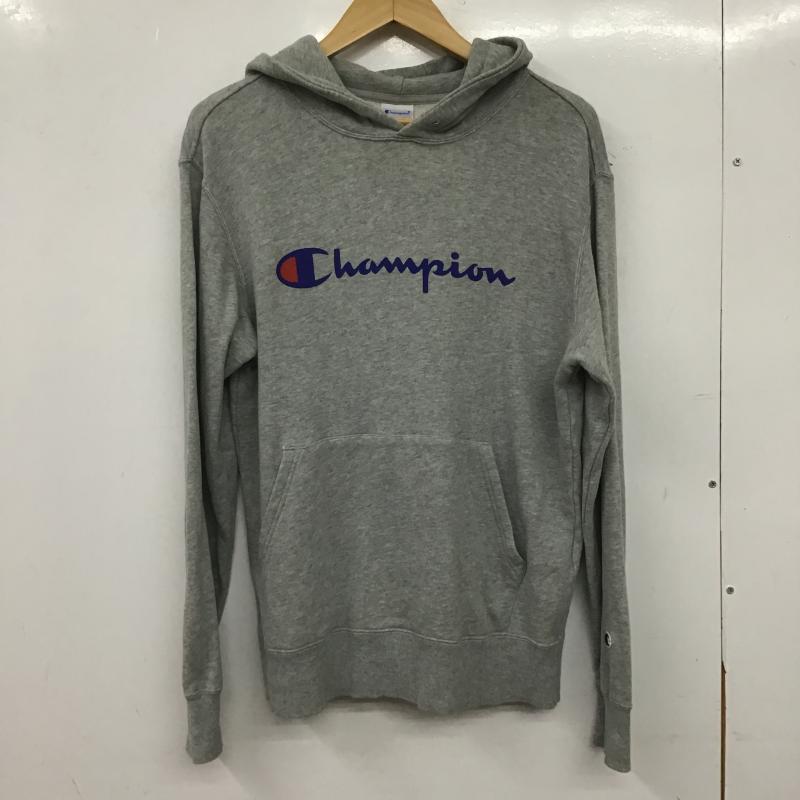 チャンピオン Champion パーカー 長袖 長袖パーカー プルオーバーパーカー スウェット L ロゴ、文字 灰 / グレー / gray メンズ USED 古着 中古 10160972