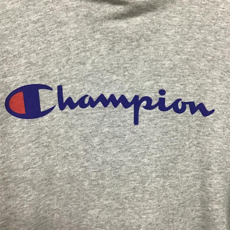 チャンピオン Champion パーカー 長袖 長袖パーカー プルオーバーパーカー スウェット L ロゴ、文字 灰 / グレー / gray メンズ USED 古着 中古 10160972