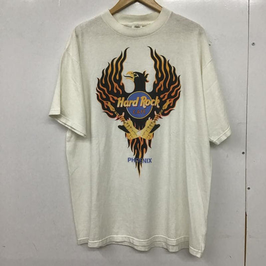 ハードロックカフェ HARD ROCK CAFE Tシャツ 半袖 半袖カットソー プリントTシャツ クルーネックカットソー XL プリント オフホワイト / オフホワイト / メンズ USED 古着 中古 10160975