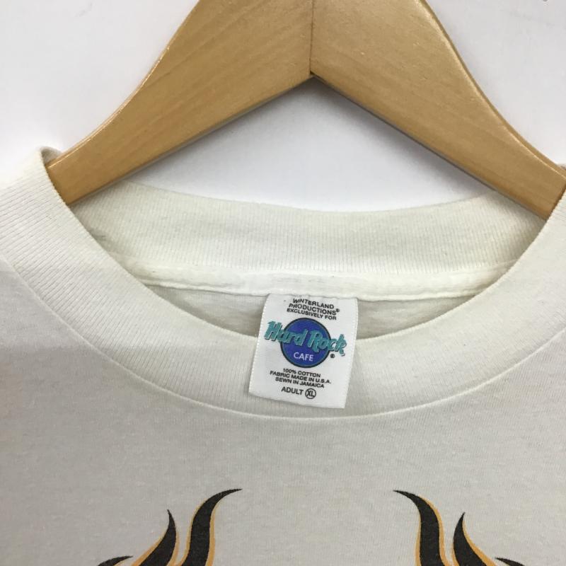 ハードロックカフェ HARD ROCK CAFE Tシャツ 半袖 半袖カットソー プリントTシャツ クルーネックカットソー XL プリント オフホワイト / オフホワイト / メンズ USED 古着 中古 10160975