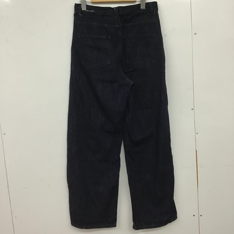 ニコアンド niko and... パンツ デニム、ジーンズ 72636000 デニムバギーパンツ L 無地 インディゴ / インディゴ / Indigo レディース USED 古着 中古 10160982