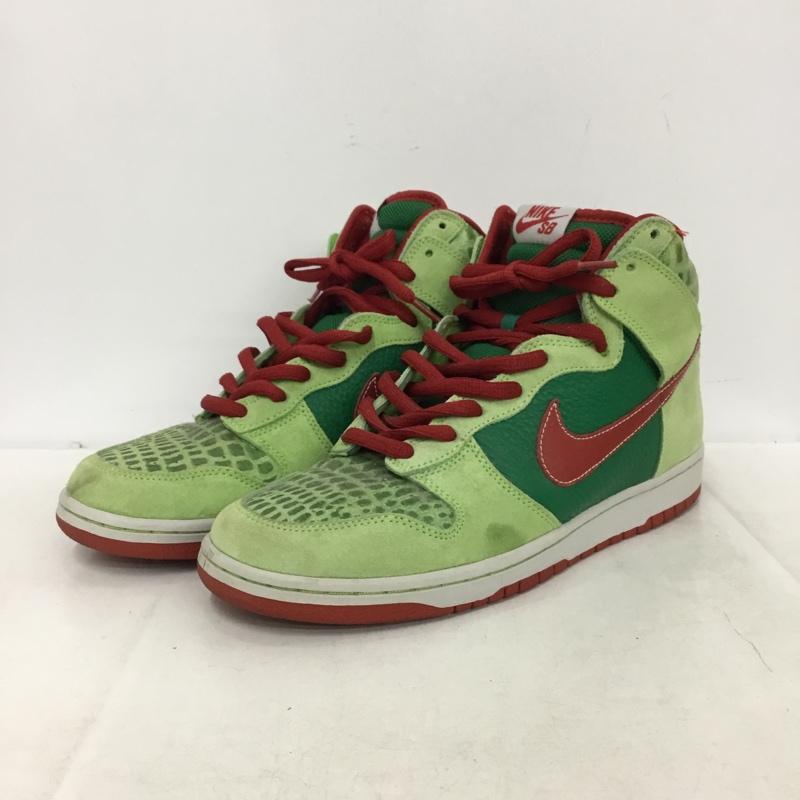 ナイキ NIKE スニーカー スニーカー 305050-362 SB DUNK HIGH PRO Motley Crue Dr.FEELGOOD 29cm 29.0cm ロゴ、文字 赤 / レッド / red X 緑 / グリーン / green X 薄緑 / ライトグリーン / メンズ USED 古着 中古 10160984