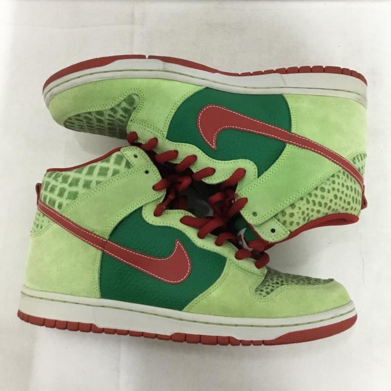 ナイキ NIKE スニーカー スニーカー 305050-362 SB DUNK HIGH PRO Motley Crue Dr.FEELGOOD 29cm 29.0cm ロゴ、文字 赤 / レッド / red X 緑 / グリーン / green X 薄緑 / ライトグリーン / メンズ USED 古着 中古 10160984