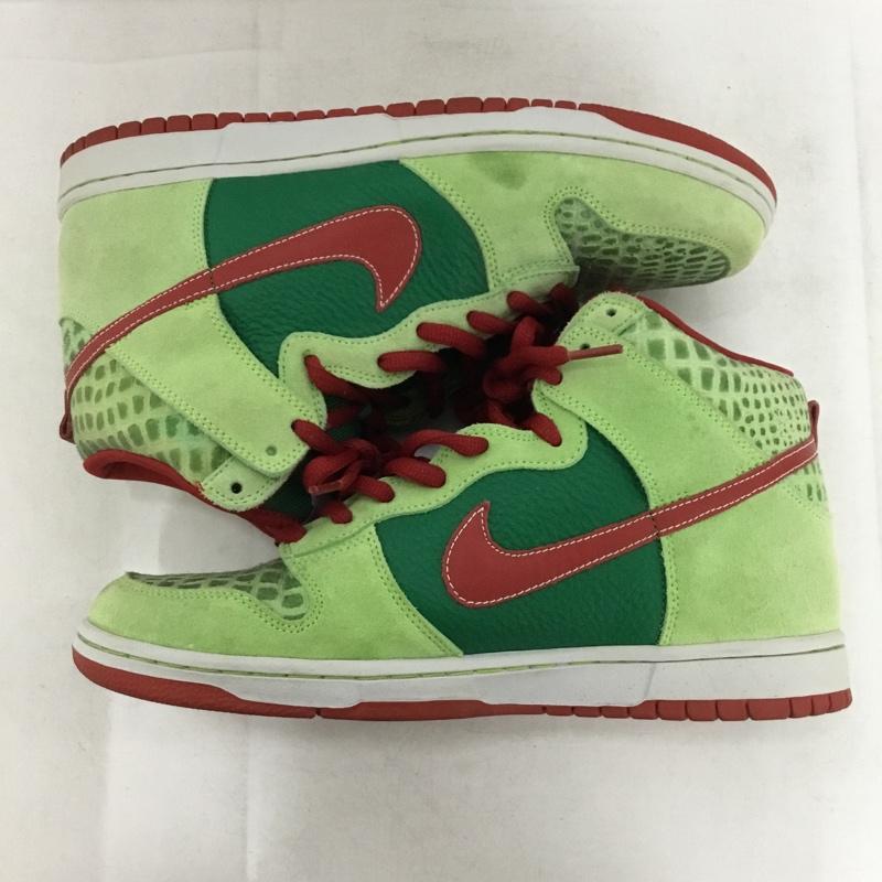 ナイキ NIKE スニーカー スニーカー 305050-362 SB DUNK HIGH PRO Motley Crue Dr.FEELGOOD 29cm 29.0cm ロゴ、文字 赤 / レッド / red X 緑 / グリーン / green X 薄緑 / ライトグリーン / メンズ USED 古着 中古 10160984