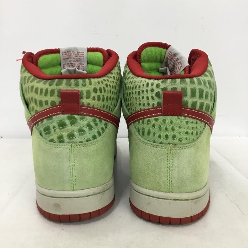 ナイキ NIKE スニーカー スニーカー 305050-362 SB DUNK HIGH PRO Motley Crue Dr.FEELGOOD 29cm 29.0cm ロゴ、文字 赤 / レッド / red X 緑 / グリーン / green X 薄緑 / ライトグリーン / メンズ USED 古着 中古 10160984