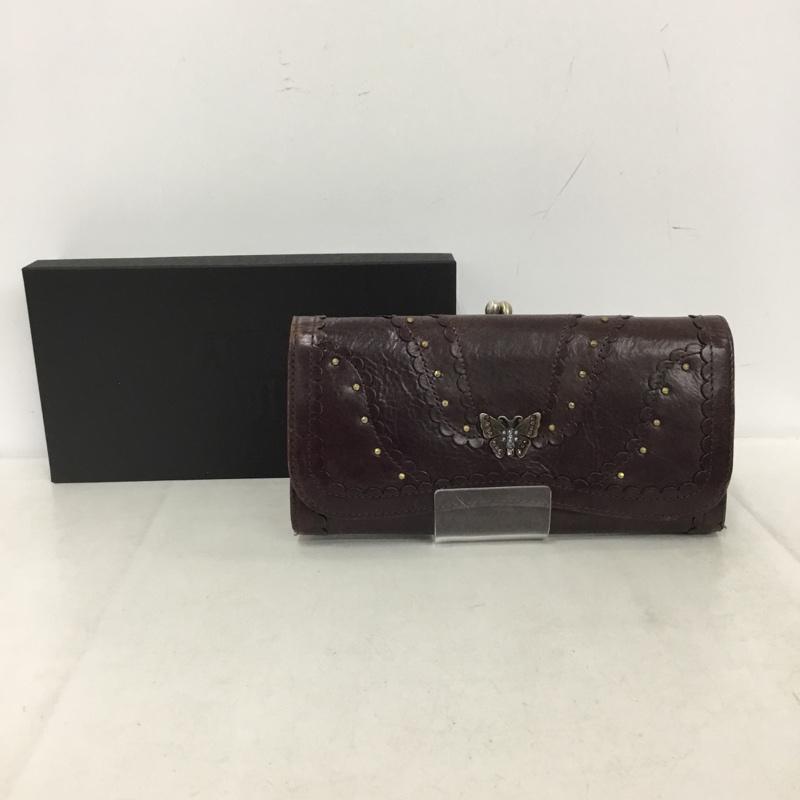 アナスイ ANNASUI 財布 長財布 バタフライ 蝶 がま口 箱有  紫 / パープル / purple レディース USED 古着 中古 10160994