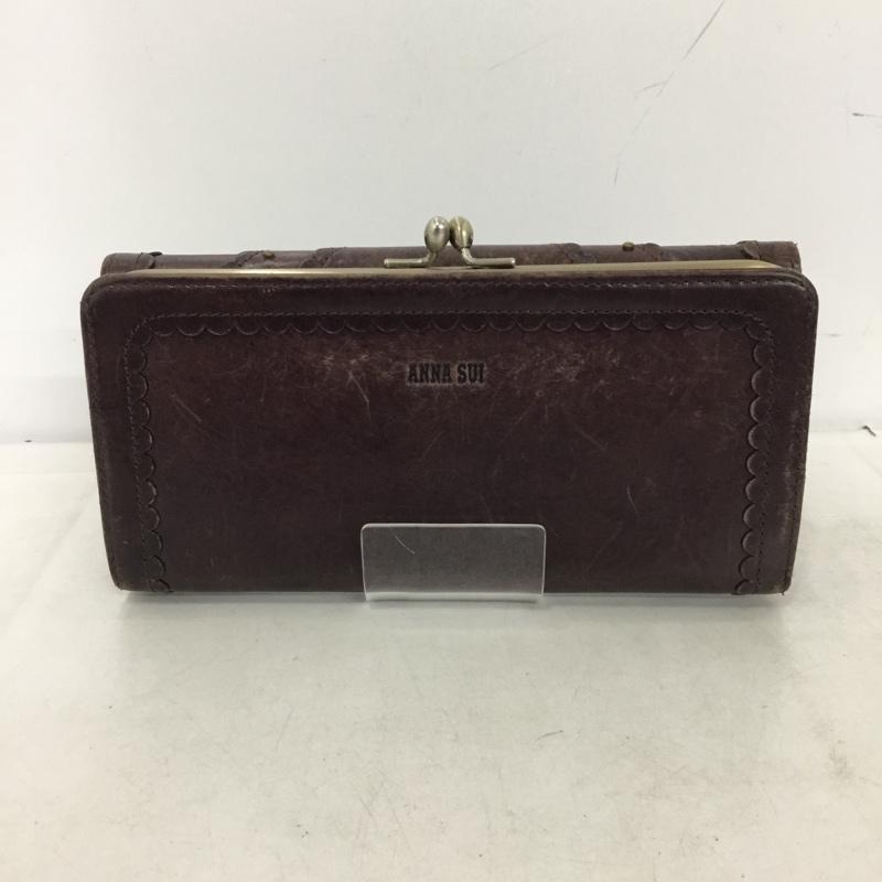 アナスイ ANNASUI 財布 長財布 バタフライ 蝶 がま口 箱有  紫 / パープル / purple レディース USED 古着 中古 10160994