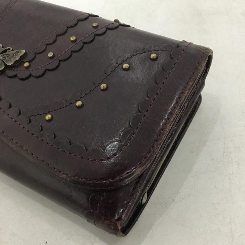 アナスイ ANNASUI 財布 長財布 バタフライ 蝶 がま口 箱有  紫 / パープル / purple レディース USED 古着 中古 10160994