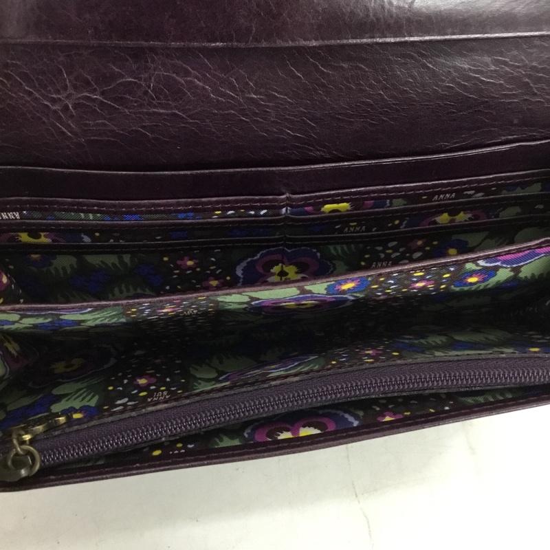 アナスイ ANNASUI 財布 長財布 バタフライ 蝶 がま口 箱有  紫 / パープル / purple レディース USED 古着 中古 10160994