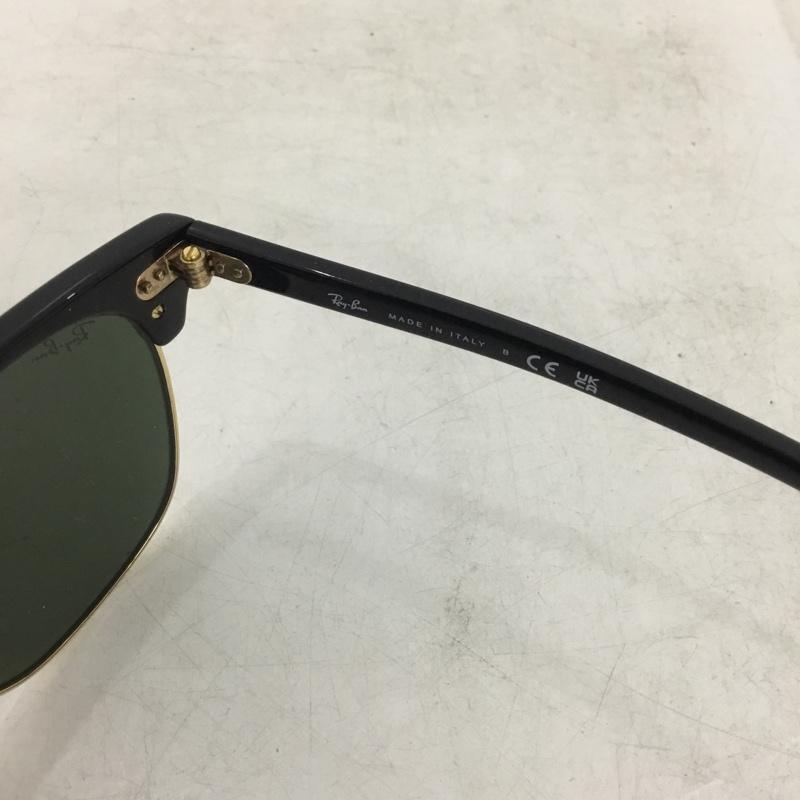 レイバン Ray-Ban めがね・サングラス サングラス RB3016 CLUBMASTER ケース付き ロゴ、文字 黒 / ブラック / black X 金 / ゴールド / gold color メンズ USED 古着 中古 10160995