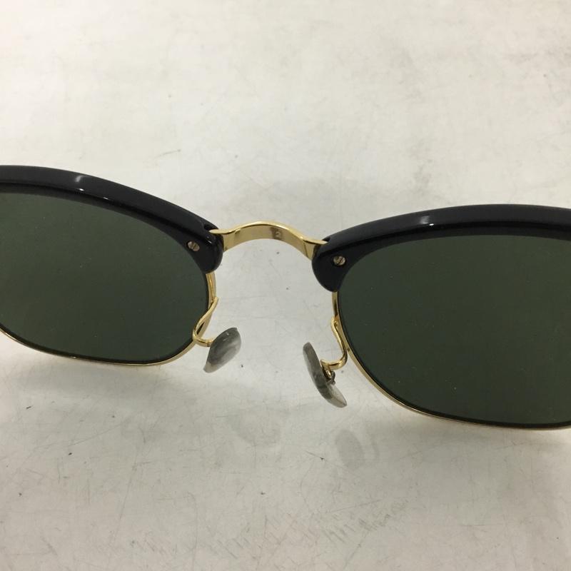 レイバン Ray-Ban めがね・サングラス サングラス RB3016 CLUBMASTER ケース付き ロゴ、文字 黒 / ブラック / black X 金 / ゴールド / gold color メンズ USED 古着 中古 10160995