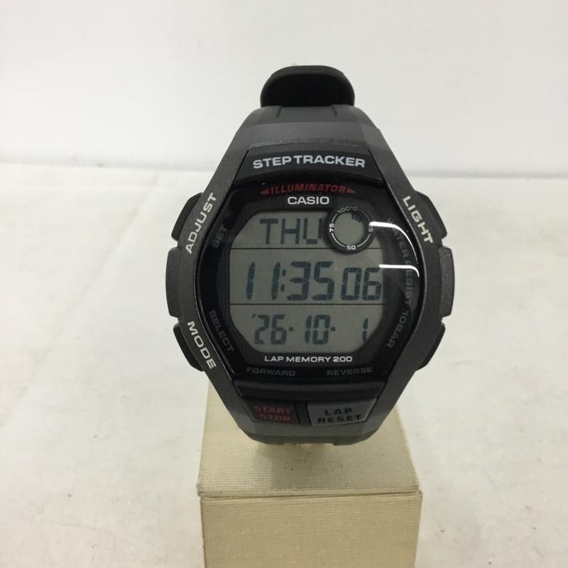 ジーショック G-SHOCK 腕時計 デジタル WS-2000H スポーツ ステップトラッカー ランニング ロゴ、文字 黒 / ブラック / black X 灰 / グレー / gray メンズ USED 古着 中古 10160997