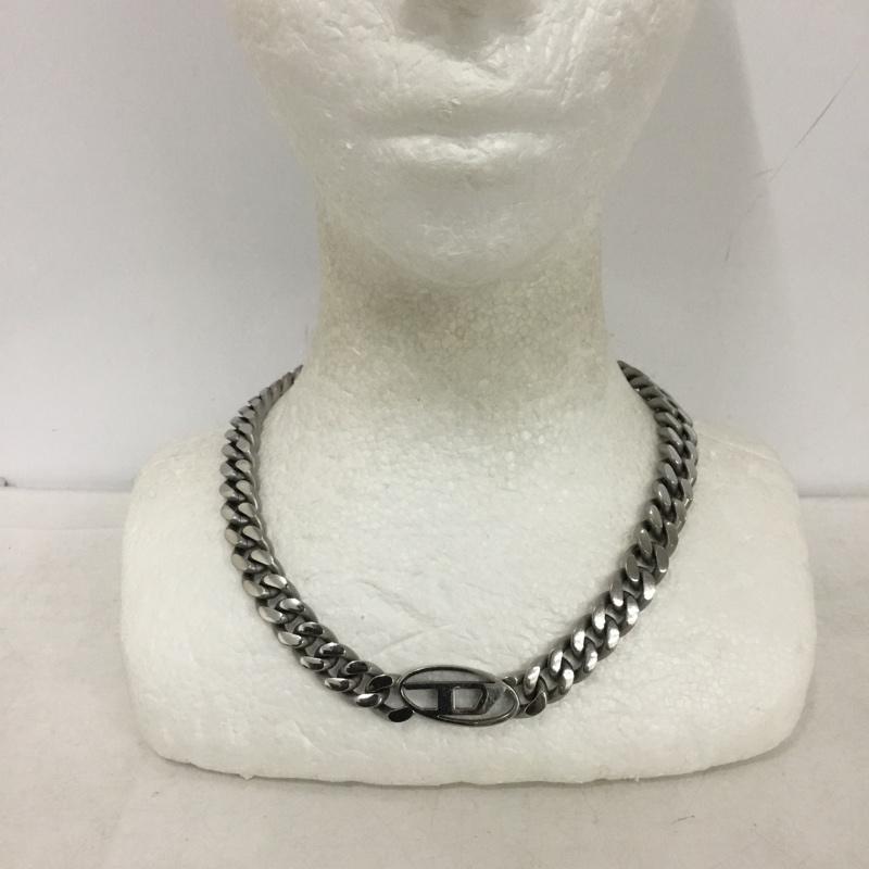 ディーゼル DIESEL アクセサリー ネックレス、ペンダント 喜平チェーン ロゴ、文字 銀 / シルバー / silver color メンズ USED 古着 中古 10160999