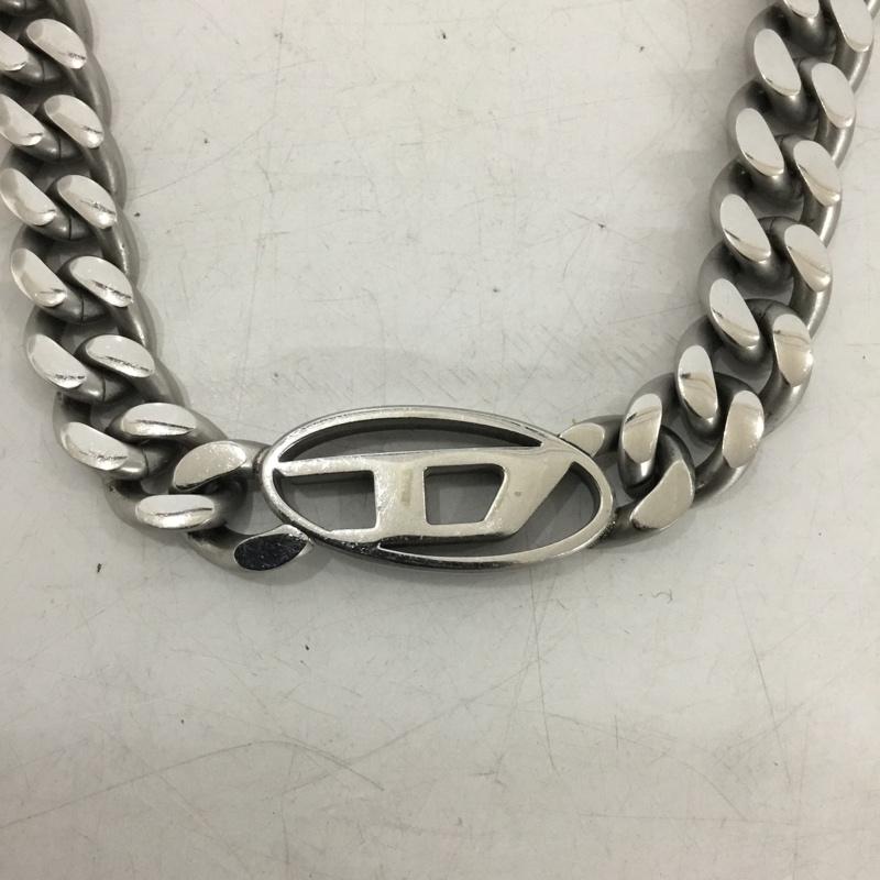 ディーゼル DIESEL アクセサリー ネックレス、ペンダント 喜平チェーン ロゴ、文字 銀 / シルバー / silver color メンズ USED 古着 中古 10160999