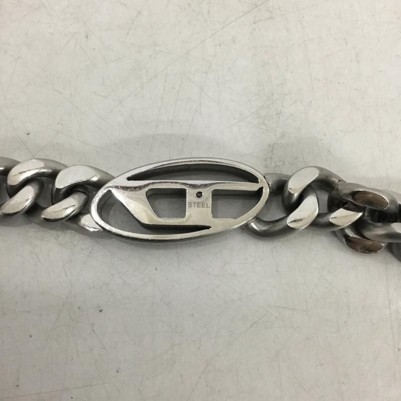ディーゼル DIESEL アクセサリー ネックレス、ペンダント 喜平チェーン ロゴ、文字 銀 / シルバー / silver color メンズ USED 古着 中古 10160999