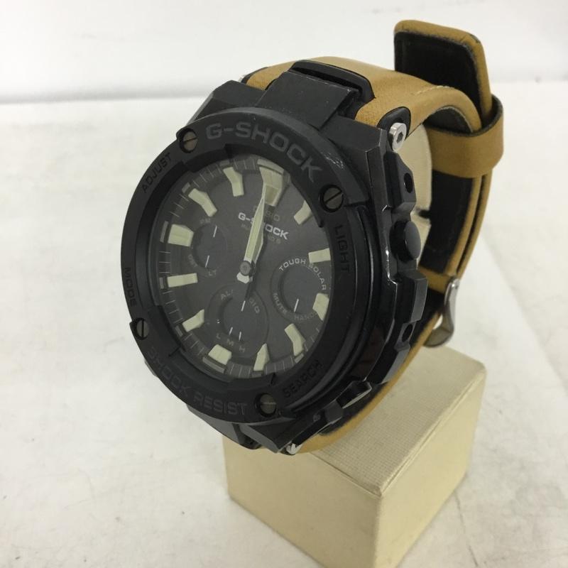 ジーショック G-SHOCK 腕時計 アナログ（クォーツ式） GST-W120L 電波ソーラー ロゴ、文字 黒 / ブラック / black X ベージュ / ベージュ / beige メンズ USED 古着 中古 10161000