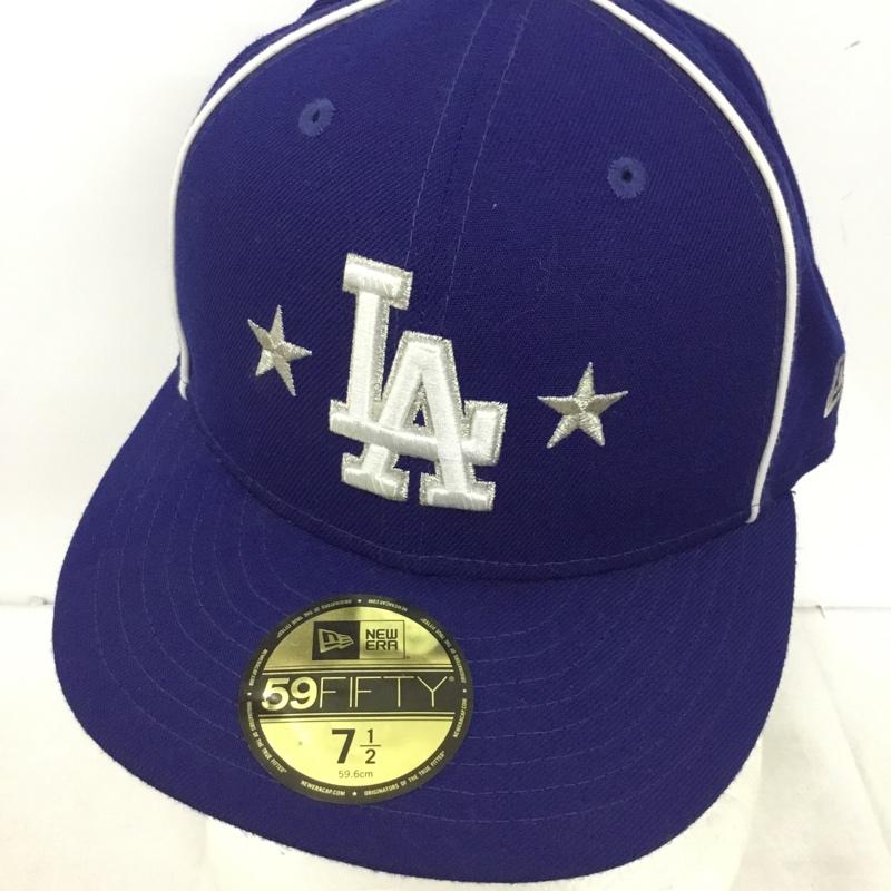 ニューエラ NEW ERA 帽子 キャップ LA ロサンゼルス ドジャース メジャーリーグ 59FIFTY ASG2019 59.6cm ロゴ、文字 青 / ブルー / blue メンズ USED 古着 中古 10161001