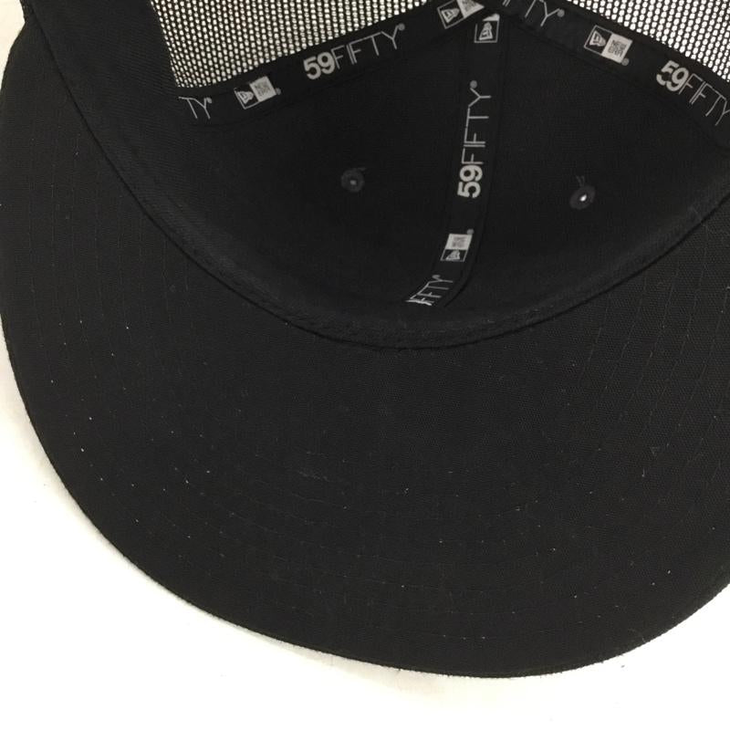 ニューエラ NEW ERA 帽子 キャップ NFL ラスベガス レイダース 59FIFTY 59.6cm メッシュキャップ ロゴ、文字 黒 / ブラック / black X 灰 / グレー / gray メンズ USED 古着 中古 10161004