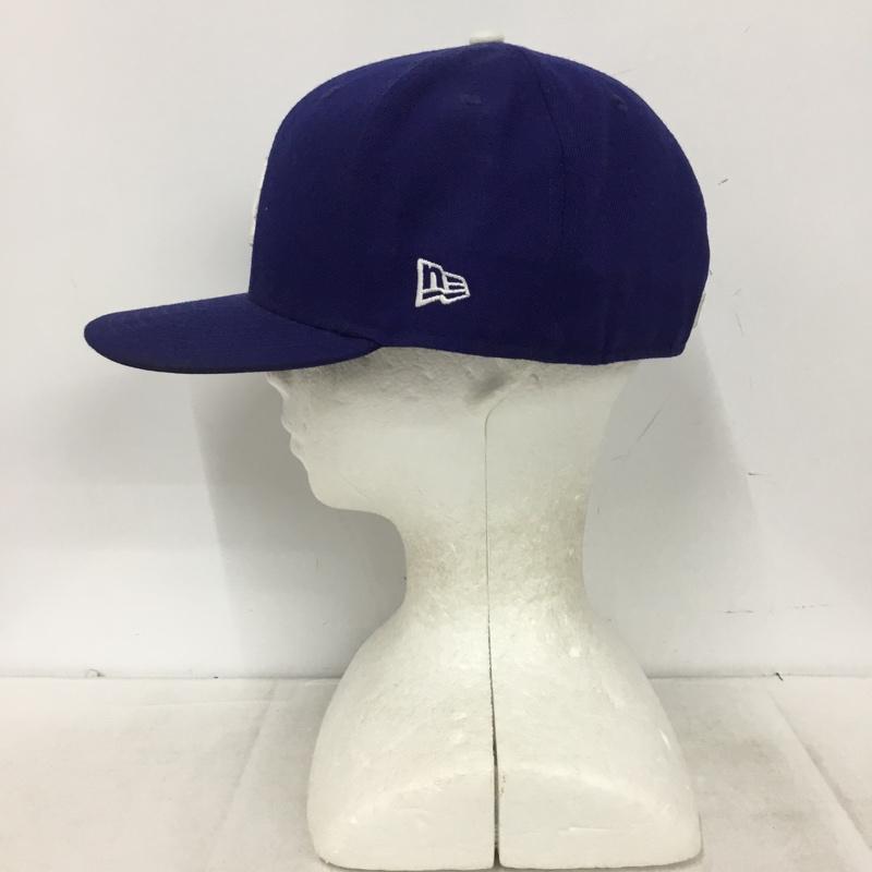 ニューエラ NEW ERA 帽子 キャップ LA ロサンゼルス ドジャース メジャーリーグ 59FIFTY 59.6cm ロゴ、文字 青 / ブルー / blue メンズ USED 古着 中古 10161005