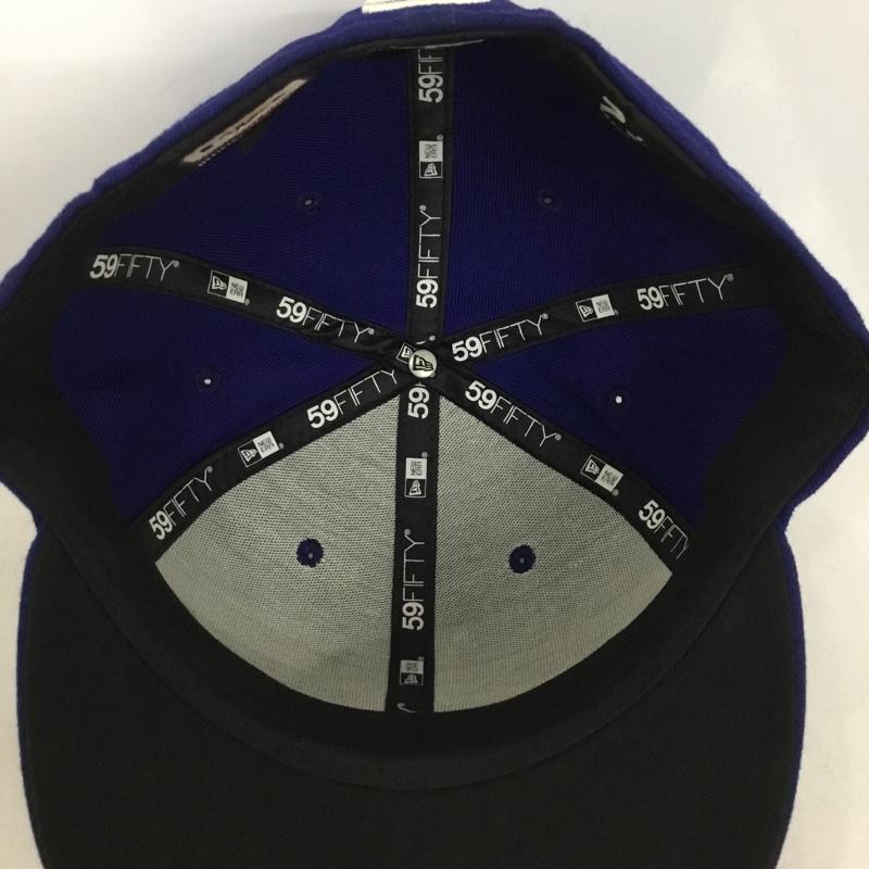 ニューエラ NEW ERA 帽子 キャップ LA ロサンゼルス ドジャース メジャーリーグ 59FIFTY 59.6cm ロゴ、文字 青 / ブルー / blue メンズ USED 古着 中古 10161005