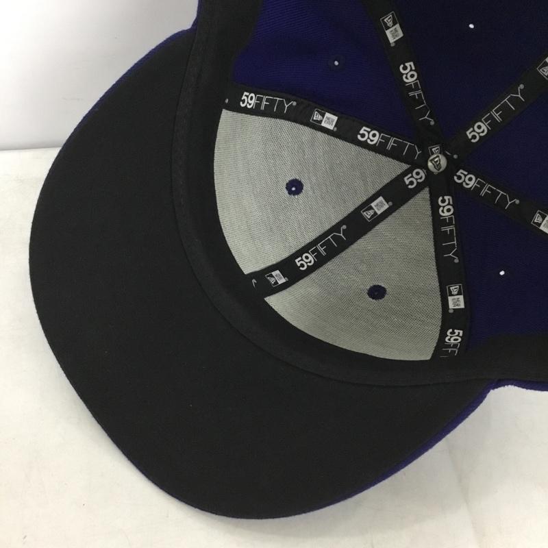 ニューエラ NEW ERA 帽子 キャップ LA ロサンゼルス ドジャース メジャーリーグ 59FIFTY 59.6cm ロゴ、文字 青 / ブルー / blue メンズ USED 古着 中古 10161005