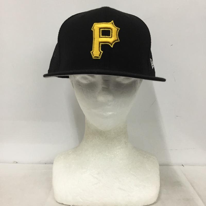 ニューエラ NEW ERA 帽子 キャップ ピッツバーグ パイレーツ 59FIFTY 59.6cm ロゴ、文字 黒 / ブラック / black メンズ USED 古着 中古 10161006