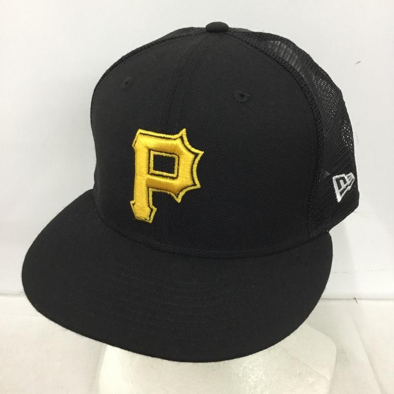 ニューエラ NEW ERA 帽子 キャップ ピッツバーグ パイレーツ 59FIFTY 59.6cm ロゴ、文字 黒 / ブラック / black メンズ USED 古着 中古 10161006
