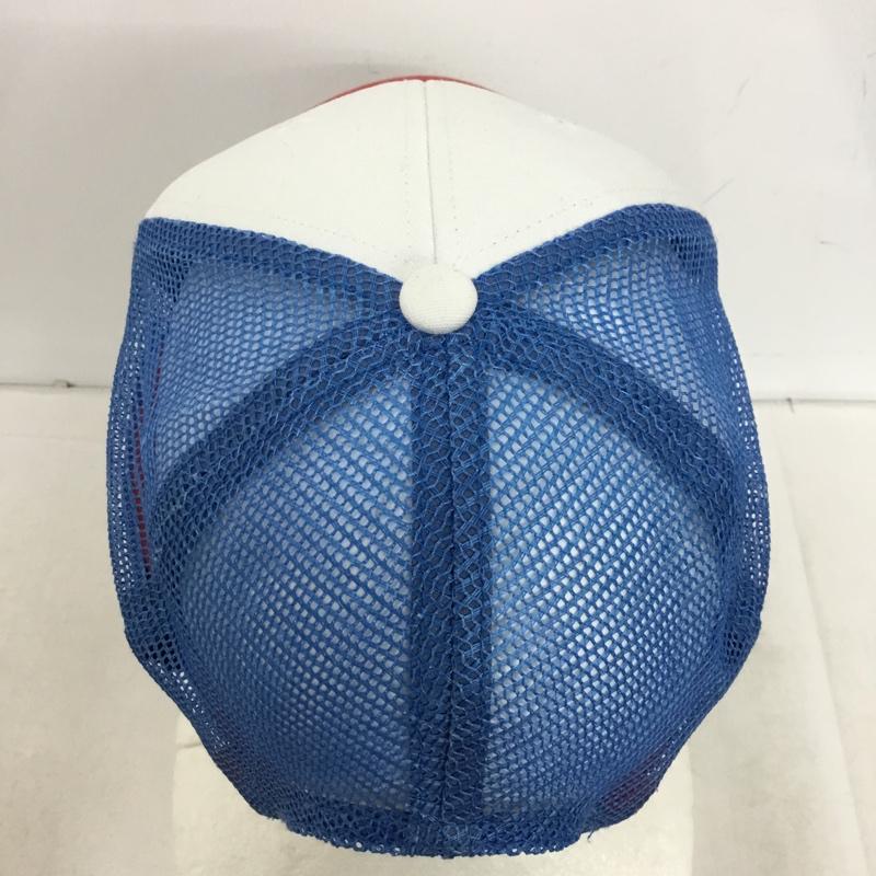 パタゴニア patagonia 帽子 キャップ 38181 メッシュキャップ ロゴ、文字 白 / ホワイト / white X 赤 / レッド / red X 水色 / ライトブルー / メンズ USED 古着 中古 10161007
