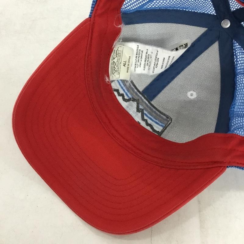 パタゴニア patagonia 帽子 キャップ 38181 メッシュキャップ ロゴ、文字 白 / ホワイト / white X 赤 / レッド / red X 水色 / ライトブルー / メンズ USED 古着 中古 10161007