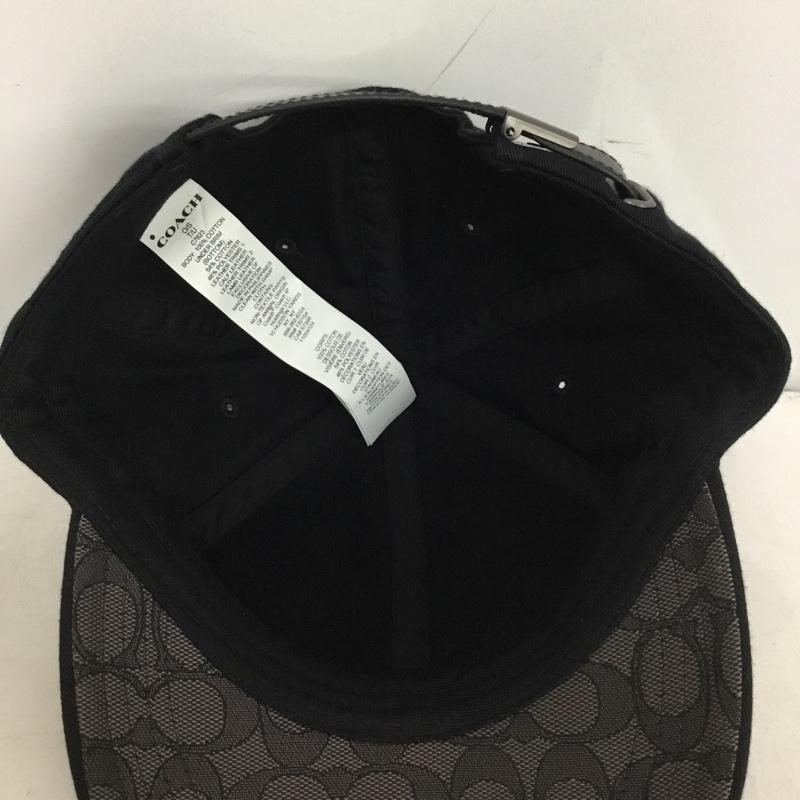 コーチ COACH 帽子 キャップ C7823 シグネチャー ロゴ、文字 黒 / ブラック / black メンズ USED 古着 中古 10161008