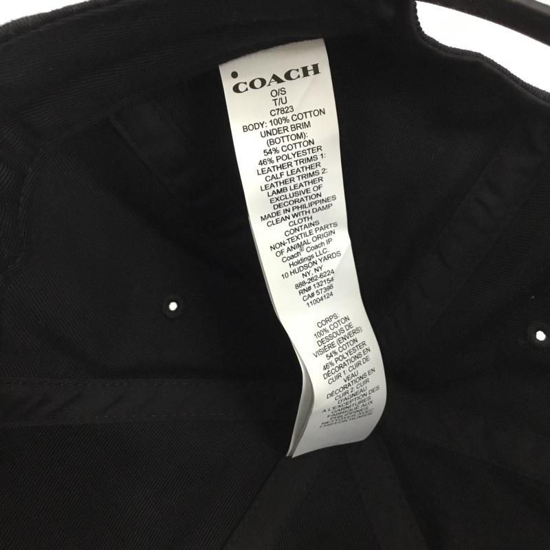 コーチ COACH 帽子 キャップ C7823 シグネチャー ロゴ、文字 黒 / ブラック / black メンズ USED 古着 中古 10161008