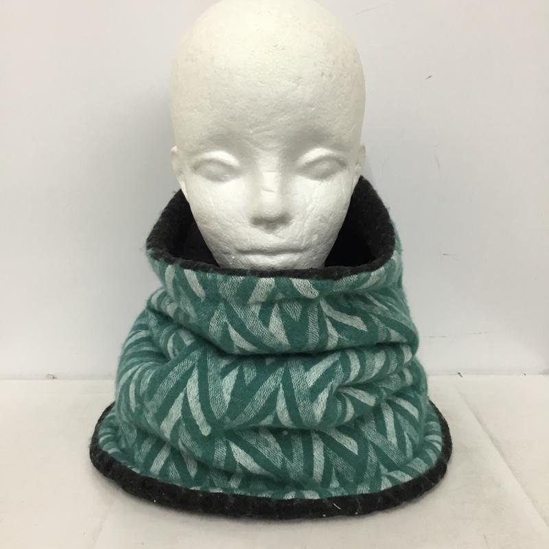 スニュウ sneeuw ファッション小物 ファッション小物 ネックウォーマー ボア 総柄 緑 / グリーン / green X 白 / ホワイト / white X 黒 / ブラック / black レディース USED 古着 中古 10161010