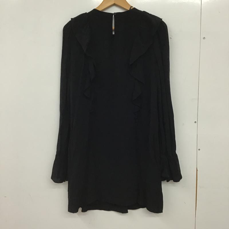 ザラ ZARA ワンピース ミニスカート S 無地 黒 / ブラック / black レディース USED 古着 中古 10161014