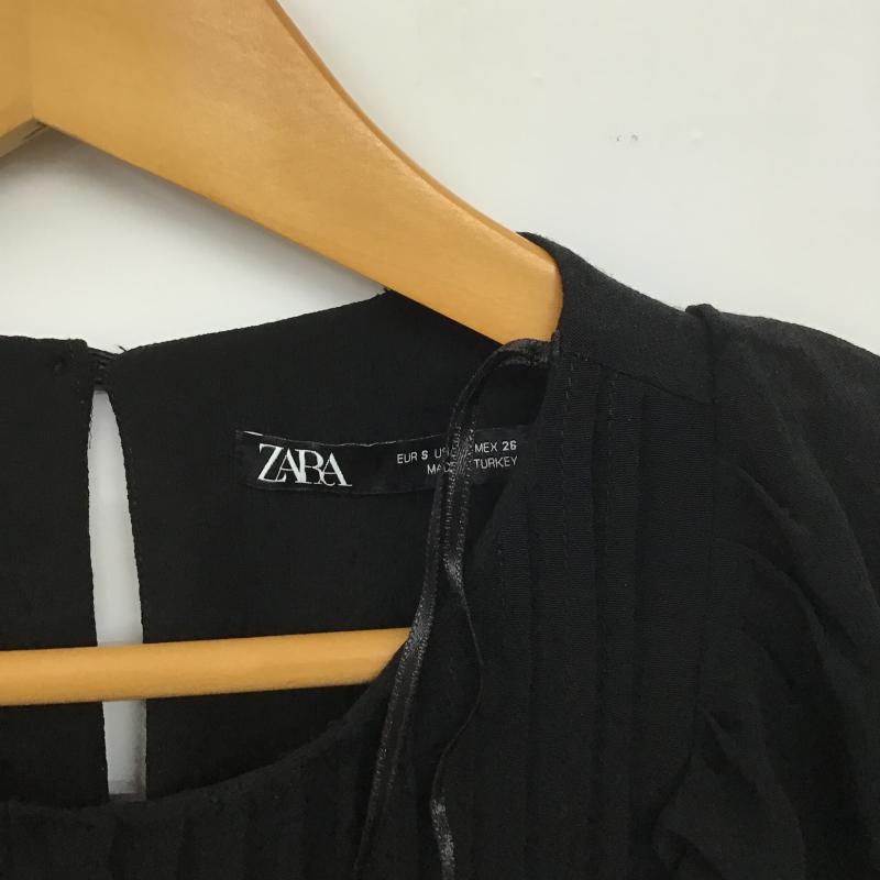 ザラ ZARA ワンピース ミニスカート S 無地 黒 / ブラック / black レディース USED 古着 中古 10161014