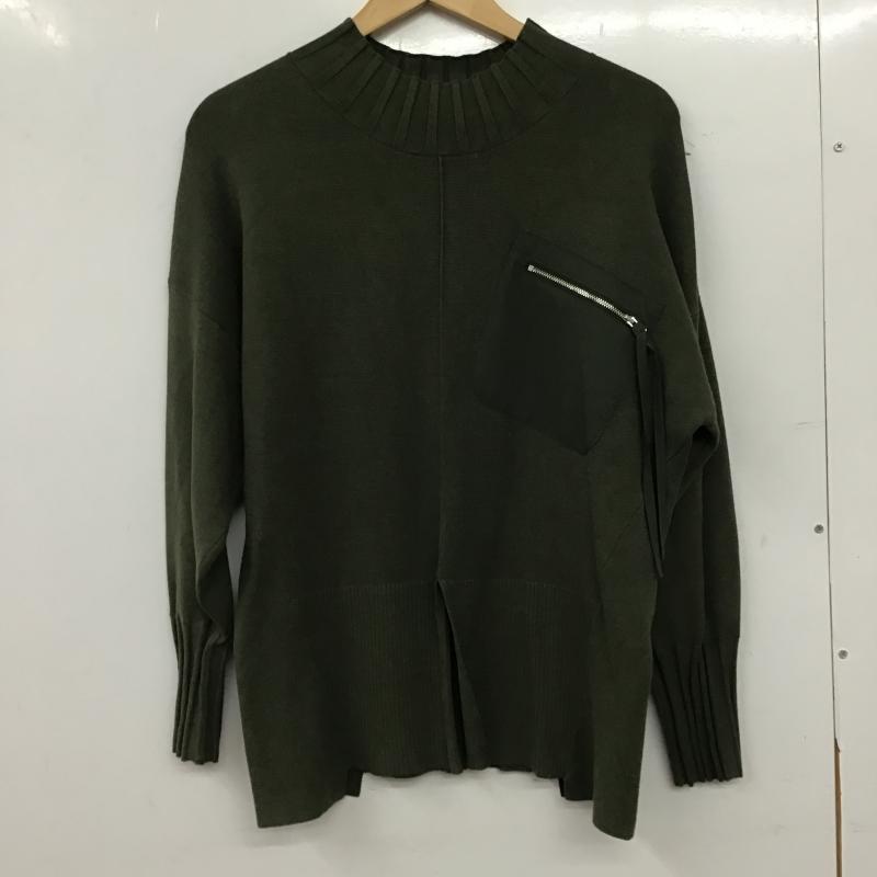 ラシュッド LASUD カットソー 長袖 9 無地 カーキ / カーキ / khaki レディース USED 古着 中古 10161016