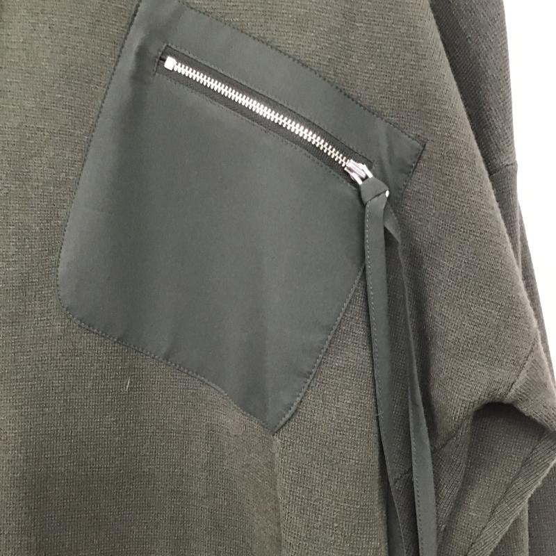 ラシュッド LASUD カットソー 長袖 9 無地 カーキ / カーキ / khaki レディース USED 古着 中古 10161016