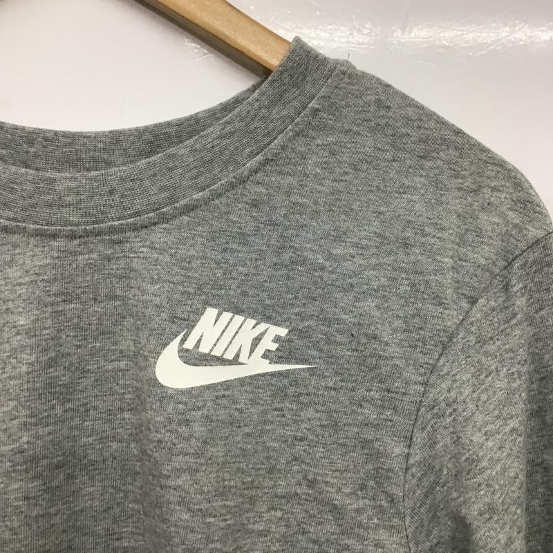 ナイキ NIKE カットソー 長袖 M ロゴ、文字 X プリント 灰 / グレー / gray レディース USED 古着 中古 10161021