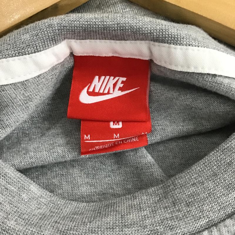ナイキ NIKE カットソー 長袖 M ロゴ、文字 X プリント 灰 / グレー / gray レディース USED 古着 中古 10161021