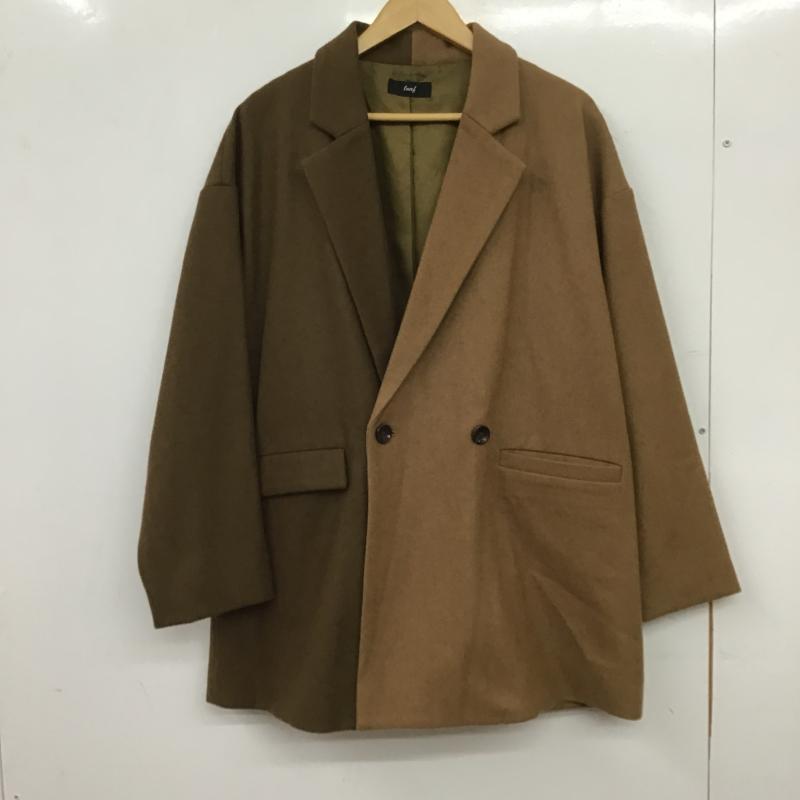 オズモーシスロフ OSMOSISLOAF コート コート一般 バイカラーダブルブレストジャケット 794006-223J ONE SIZE 無地 茶 / ブラウン / brown レディース USED 古着 中古 10161022