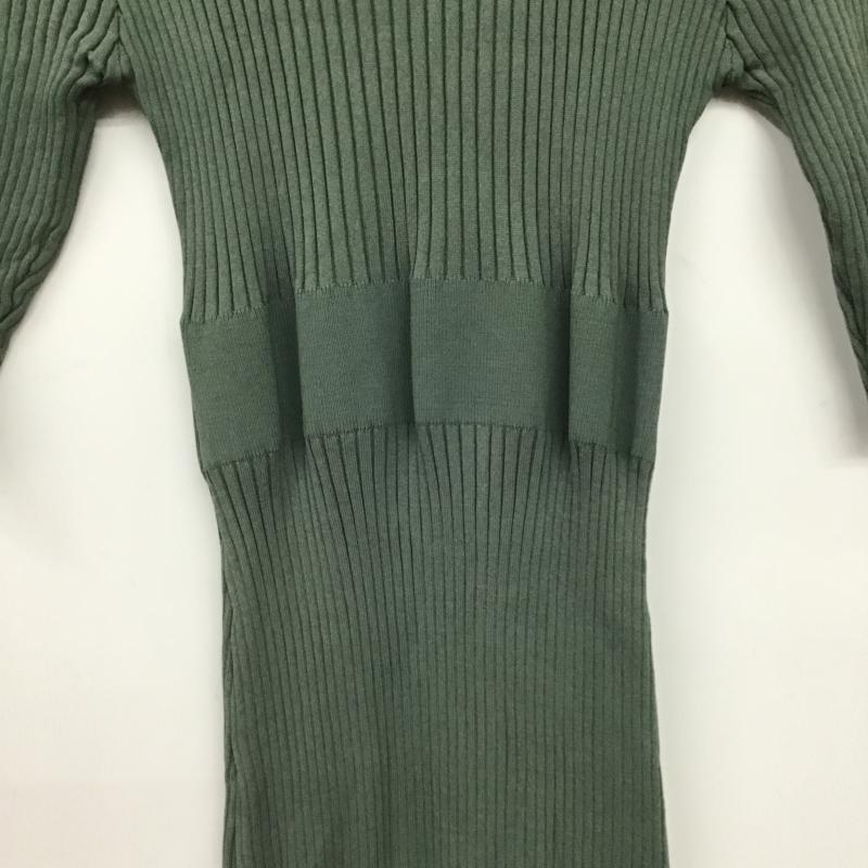 リゼクシー RESEXXY ワンピース ひざ丈スカート 152240307101 リブニットワンピース S 無地 緑 / グリーン / green レディース USED 古着 中古 10161024